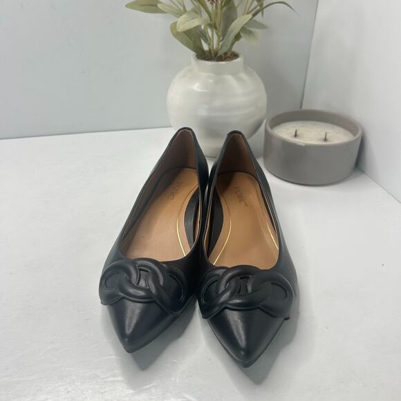 Vionic Arielle Flat Black Leather Pointed Toe Slip On Shoes Women's US 7 NWOB - Picture 2 of 9